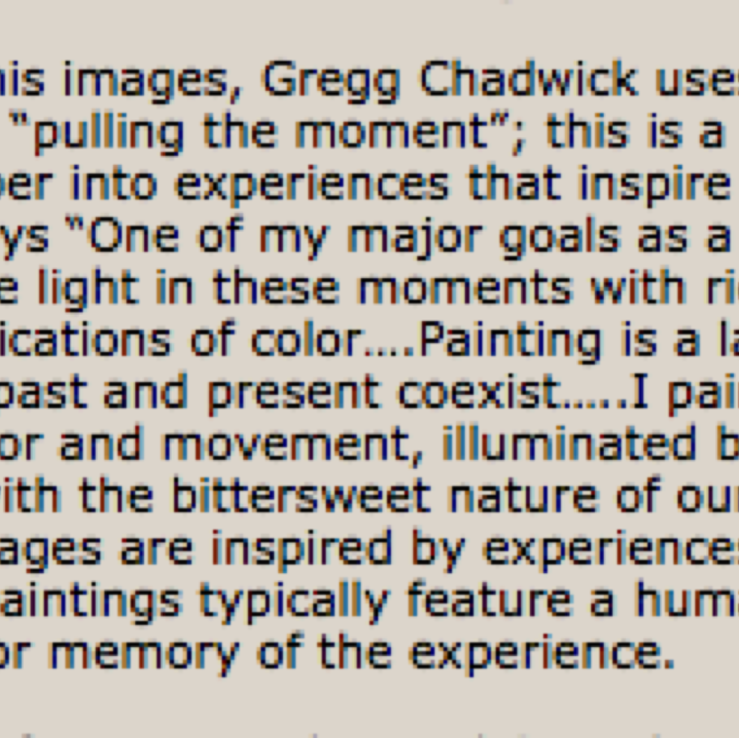 Gregg Chadwick Discusses Time and Memory - SF Guardian, April 2013